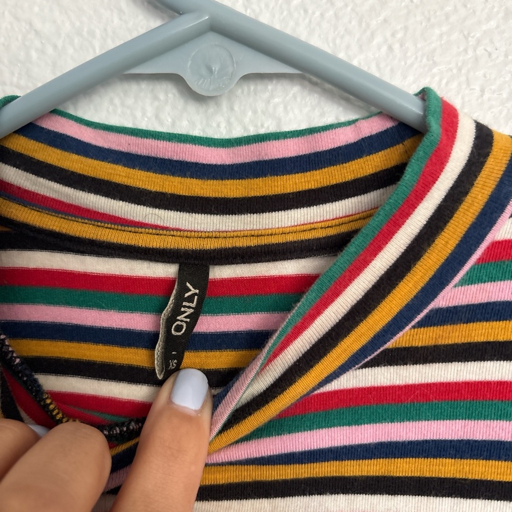Only Multicolor Striped Long Sleeve Top - Picture 3 of 4